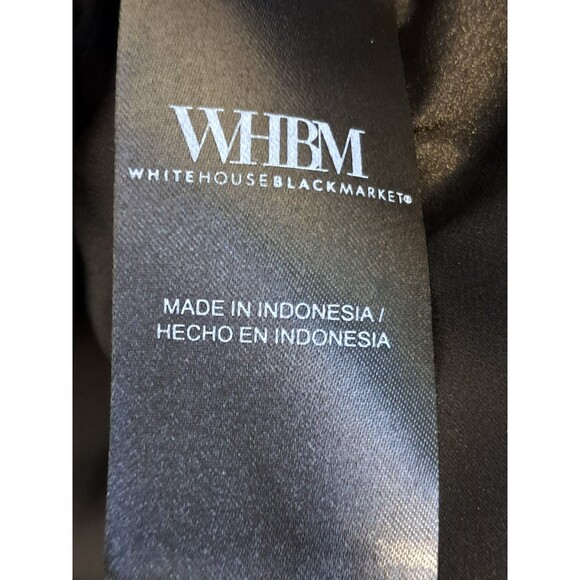 White House Black Market Faux Leather Jacket Black Size 10 570378602 - Picture 12 of 14